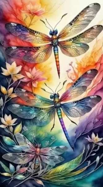 Diamond Painting Libellen